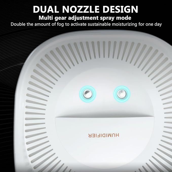 Blingbin Humidifiers for Bedroom, 3L Dual Nozzle Air Humidifiers for Home with Color Changing Night Light, Portable Quiet Cool Mist Humidifier for Baby Plant Office, 3 Mist Modes, Auto Shut Off - Image 3