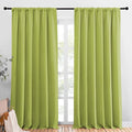 NICETOWN 2 Panels Blackout Curtains, Rod Pocket Thermal Insulated Drapess for Bedroom, Privacy Protection Easy-Care Heavy Duty Curtains for Living Room/Dining Room, W70 x L95 inches, Fresh Green by NICETOWN