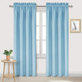 DWCN Blackout Curtains for Bedroom – Thermal Insulated Energy Saving Drapes for Living Room, Light Blue, W 38 x L 84 Inch, Set of 2 Rod Pocket Curtain Panels by DWCN