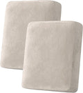 H.VERSAILTEX Velvet Stretch Couch Cushion Cover Plush Cushion Slipcover for Chair Loveseat Sofa Cushion Furniture Protector Seat Cushion Sofa Cover (2 Piece Medium Sofa Cushion Covers, French Oak) by HVERSAILTEX