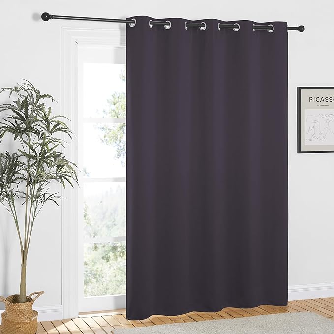 NICETOWN Greyish Purple Blackout Curtains 84 inch Length, Grommet Top Room Darkening Drapes for Bedroom Living Room, Light Blocking Window Covering for Privacy (W66 x L84 Inch, 1 Panel) - Image 7