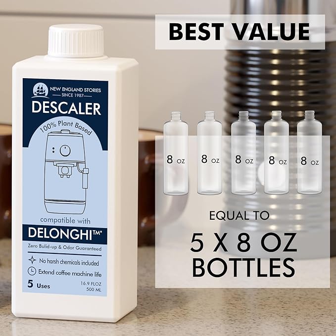 10 Uses DeLonghi Compatible Descaling Solution, Specially Designed to Clean Delonghi Coffee Machines and Maker - 33.8oz Espresso Coffee Maker Cleaner, Coffee Pot Cleaning Limescale Remover - Image 3