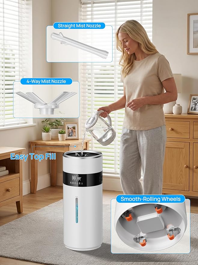 Humidifiers for Bedroom Large Room Home, 3Gal Water Tank - Image 5
