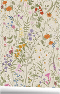 Self Adhesive Colorful Floral Drawer Liner Contact Paper Shelf Liner Decorative Peel and Stick Floral Wallpaper forWalls Furniture Cabinets Table Decal 17.7X117 Inches by Qoubao