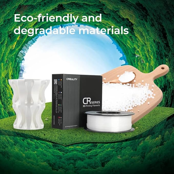 Creality PLA Filament 1.75mm, Shiny and Smooth, High Gloss Silk PLA, +/-0.02mm, Silk Filament 1.75mm, 1KG/2.2lb, 3D Printer Filament for All Printers (White) - Image 7