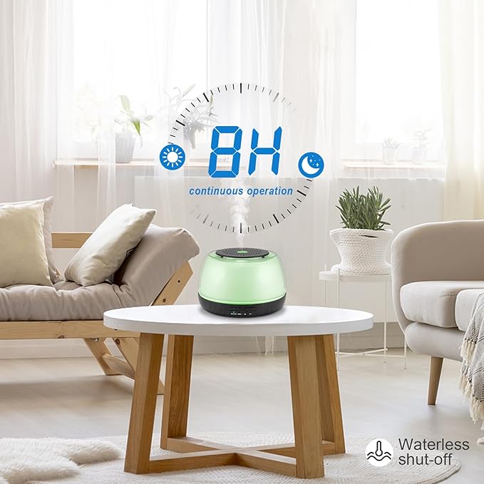 300ML Essential Oil Diffuser - 8-Hour Aromatherapy with Remote Control, 7-Color LED Lights, 4 Timer Settings for Home - Image 6