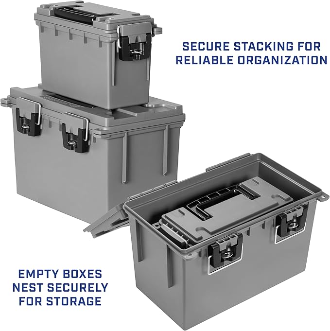 Sheffield 12755 Storage Bins With Lids, 2-Pack Stackable Storage Bins, Made in USA, Lockable and Water-Resistant Containers with Lids, Plastic Containers for Home, Classroom, and Dorm - Image 8