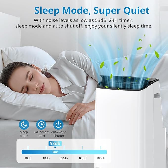 14000 BTU Portable Air Conditioner for 750 Sq Ft 3-In-1 AC Unit with Cooling/Dehumidifier/Fan Modes, Remote, 24H Timer & Installation Kit for Home/Office/Dorm - Image 4