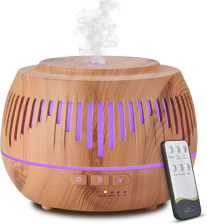 Humidifiers for Bedroom Large Room Home Baby Kids Whole House Hotel Office Desk Plant,500ml Cute Aromatherapy Portable Ultrasonic Cool Mist Humidifier with Essential Oil Diffuser Light Remote - Image 8