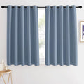 NICETOWN Blackout Cafe Curtain 54 inches Long - Thermal Insulated Grommet Room Darkening Window Treatment Voice Reducing for Kitchen/Cafe (Stone Blue, 1 Panel, W66 x L54) by NICETOWN
