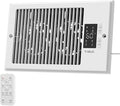 Register Booster Fan 6" x 10" with Negative Ion, Manual Airflow Direction Control, Quiet 10-Speed Heating Cooling AC Vent Fan with Remote & Thermostat Control for Wall Floor, White by VallisCo