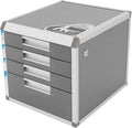 Metal Drawer Box, 4 Drawers Drawer Box luminium Alloy File Organiser, File Storage Cabinet with Lockable Drawers for Home, Office by SimpMyloobe