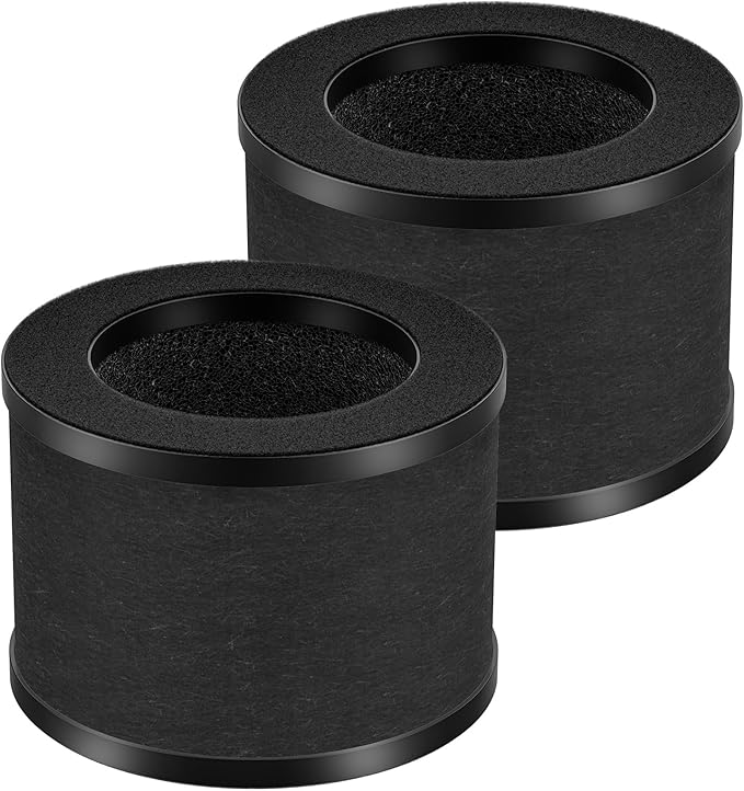 2 Pack TZ-K1 Replacement Filter Compatible with FreAire KN6391, Compatible with ToLife TZ-K1, Compatible with VOOPNU DH-JH12, for MK-01 MK-06, MJ012H, 3-in-1 Filter Replacement for Smoke Pollen, Black by Cabiclean