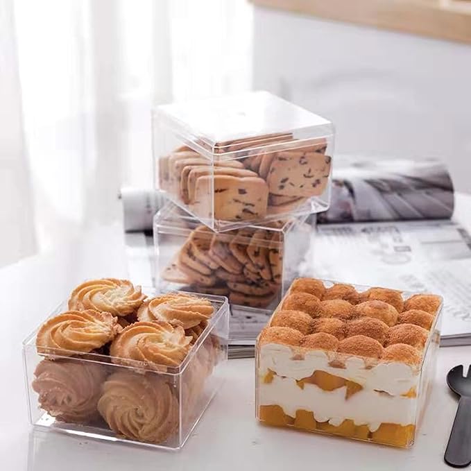 KissYou Acrylic Box Clear Display Box with Lid Jewelry Storage Container Party Decoration - Image 3