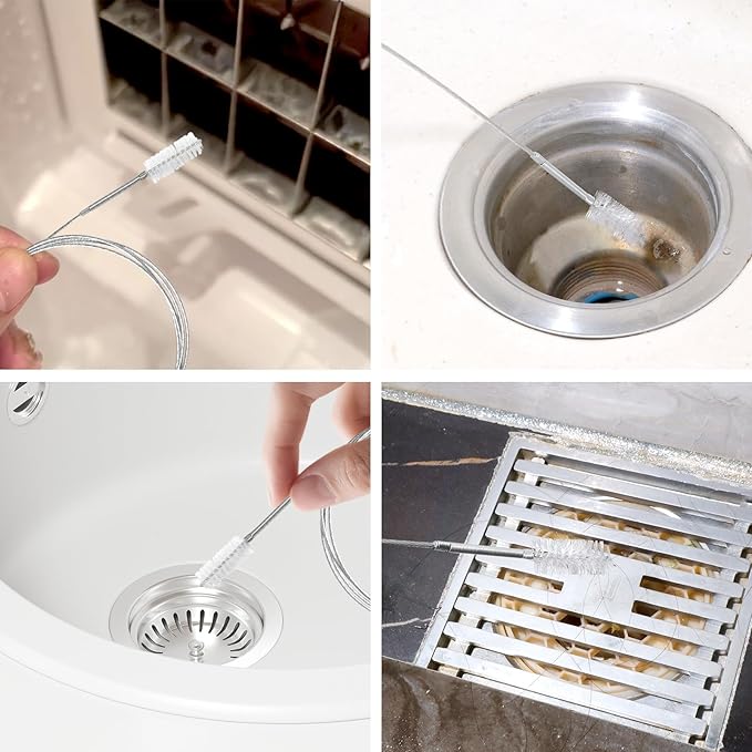Ice Maker Cleaning Brush Set, Small Cleaning Brushes for Narrow Crevices and Long Pipes, 8 Pcs Tight Places Cleaning Brush and 2 Pcs Tube Brush - Image 4