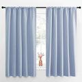NICETOWN Blackout Curtains for Living Curtains, Vintage Blue, Set of 2, 52 by 63 Inch, Window Treatment Blackout Curtain Panels, Home Decor Thermal Insulated Solid Drapes for Bedroom by NICETOWN