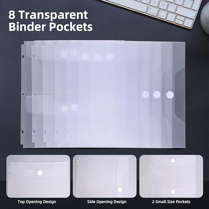 Antner Important Document Organizer Zipper Binder Family Life Emergency Portfolio Waterproof Document Bag for Birth Certificate Protector, Faux Leather Portfolio in Case I Go Missing Binder for Home - Image 6