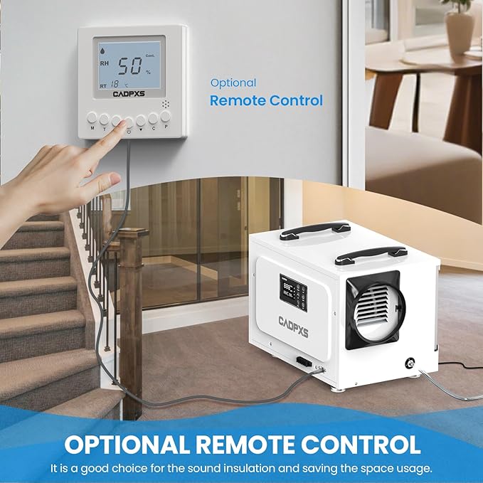 CADPXS Crawl Space Dehumidifier with Pump, 125 Pints Commercial Dehumidifiers with Drain Hose, Dehumidifier for Crawlspace, Basements & Water Damage Use, Auto Defrost, Memory Restart, cETL Listed - Image 6