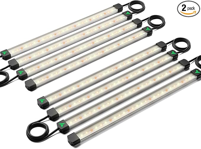 VIVOSUN Lumaray LED Grow Light Bars 16”(8-Bar), Full Spectrum Side Lighting with 60% Red Light up to 25% Yields for Grow Tents, Greenhouses, Magnet Reliability Upgraded, SGS Compatible by VIVOSUN