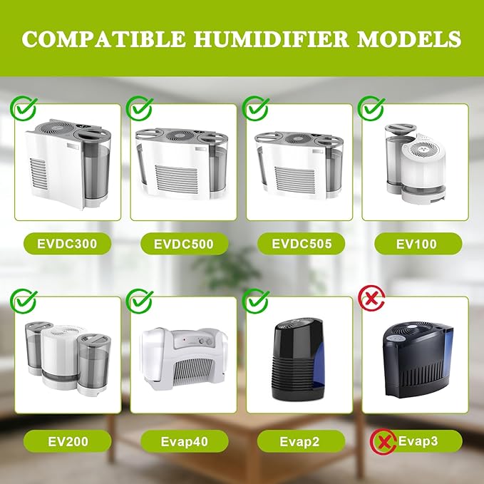 4 Pack MD1-0034 Replacement Humidifier Wick, Humidifier Filters Compatible with Vornado Evaporative Humidifier EV100, EV200, EVDC300, EVD500, EVD505, Evap2 (Not for Evap3) - Image 2