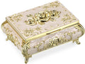 Hipiwe Vintage Jewelry Box Metal Trinket Chest Treasure Display Case for Rings Earrings Organizer Rectangular Decorative Keepsake Storage Box, Small by Hipiwe