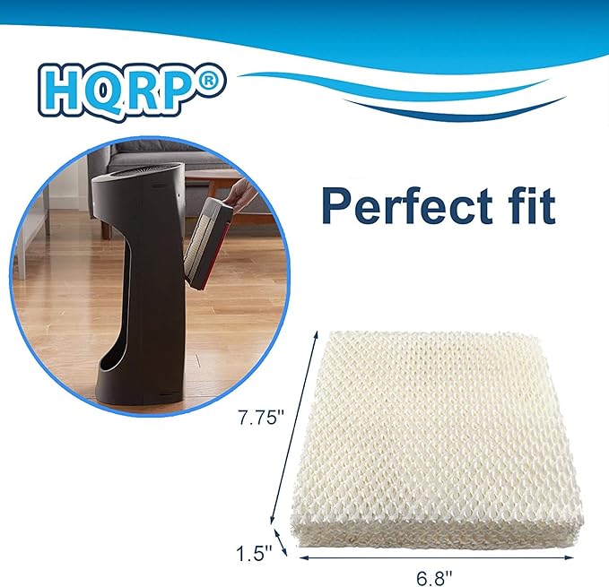 HQRP 2-Pack HFT600 Humidifier Wick Filter for Honeywell Filter T HFT600PDQ Replacement for Honeywell HEV615 HEV620 HEV600 Series Top Fill Cool Mist Humidifiers - Image 4