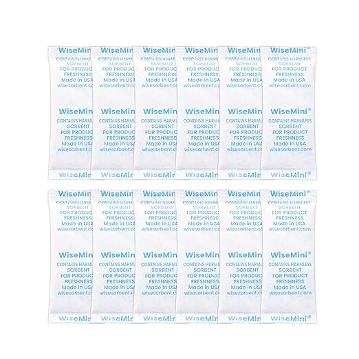 500pcs 5 Gram Food Safe Desiccant Packs, Premium Silica Gel Packets, Desiccant Moisture Absorbers for Storage by Wisesorb