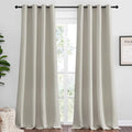 NICETOWN Natural Room Darkening Curtains 102" Long for Boho Farmhouse Home Decoration, 55" Wide, Set of 2, Window Treatment Total Privacy Drape Panels for Bedroom Living Room by NICETOWN