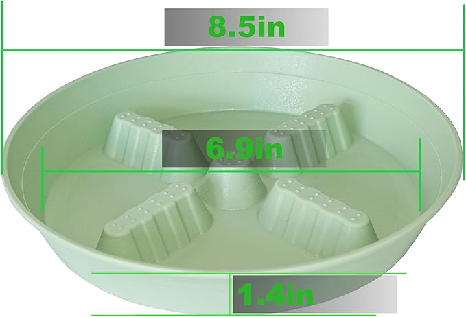 4 Pack Plant Saucer 8 inch, 10 12 14 17 inch, Plant Stand Plastic Plant Saucers for Indoors Outdoor, Heavy Duty Flower Planter Drip Trays for Pots, Pot Saucers for Plants, Grow Bags Saucers - Image 2