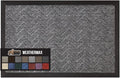 GORILLA GRIP 100% Waterproof All-Season WeatherMax Doormat, 47x35, Durable Natural Rubber, Stain and Fade Resistant, Low Profile, Indoor Outdoor Door Mats, Easy Clean Patio Entrance Mat, Steel Chevron by GorillaGrip