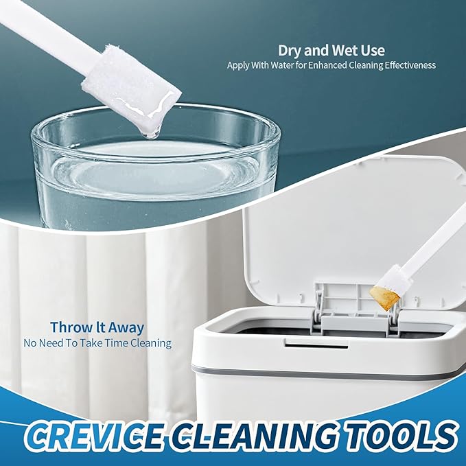 Alyimage® 42Pcs Disposable Crevice Cleaning Brush Set for Small Spaces, Toilet Bowl, Window Groove, Vent Fan, Door Track, Keyboard - Image 4