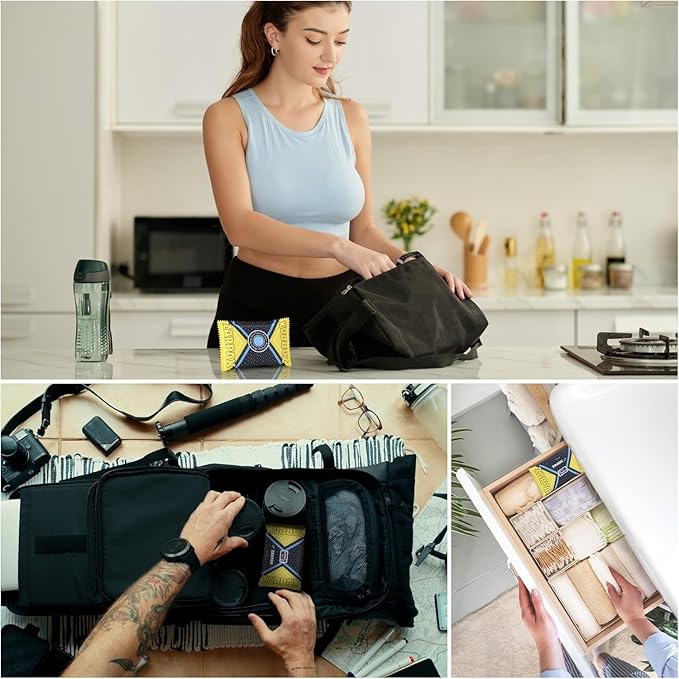 125g Rechargeable Desiccant Packs Dehumidifier Bag - 2 Pack - Moisture Absorbers For Safes, Car, Bathroom, Storage, Garage - Moisture Remover Eliminates Humidity - Reusable Desiccant Bags - Image 7