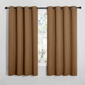 NICETOWN Sleek Blackout Curtains 68 inches Length for Windows, Noise Reducing and Block Draft Panels for Door Doorway Laundry Office Luxury Decor Theme (2 Panels, Gold Brown, W55 x L68 -Inch) by NICETOWN