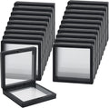 20 Pcs Black 3D Floating Display Case 4.3 x 4.3 x 0.8 inch, Nail Display Cases, Challenge Coin Display,Jewelry Storage Box, Floating Display Holder Stands for Antique Challenge Coins, Medallion by Unknown