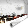 Marble Peel and Stick Waterproof Wall Paneling, 118" x 47" Carrara White Glossy Finish Self-Adhesive Backsplash Tile Vinyl Wall Panel for Kitchen Bathroom Wall Decor, Covers 38.75 Sq. Ft. by premiumqualitypeelandsticktile