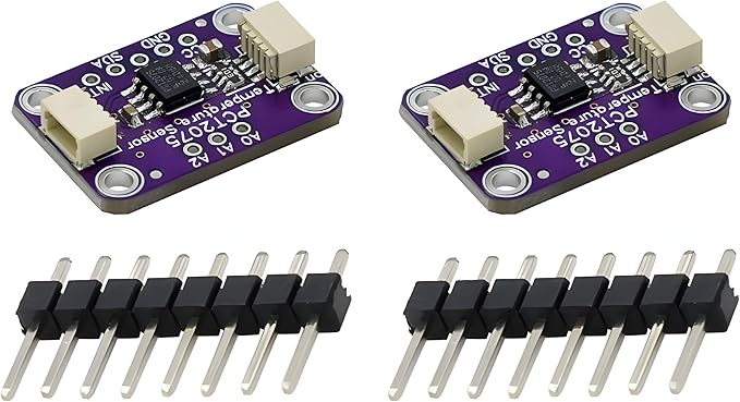 2Pcs PCT2075 11 Bit Higher Accuracy ADC Measurement I2C Temperature Sensor, Compatible with QT/Qwiic + pins by Unknown