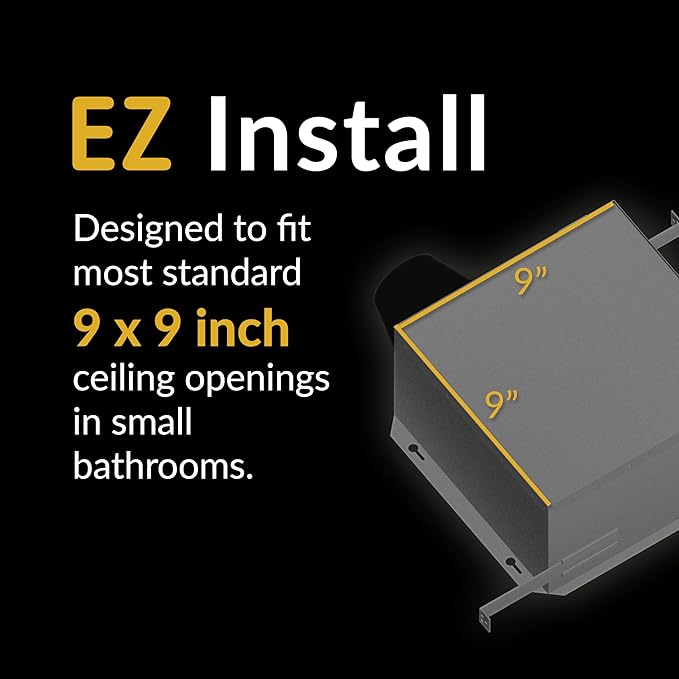 SNP100 | 100 CFM | 0.8 Sone | Energy Star Certified | No Attic Access Required | Bathroom Ventilation Exhaust Extractor Fan - Image 3