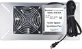 Durablow M1P 110 CFM Air-Out Stainless Steel Crawl Space Vent Fan, Foundation Vent, Radon Mitigation, for Crawl Space Exhaust Fan, Basement Ventilation Fan, Attic, Garage (Stainless steel, M1P) by Durablow