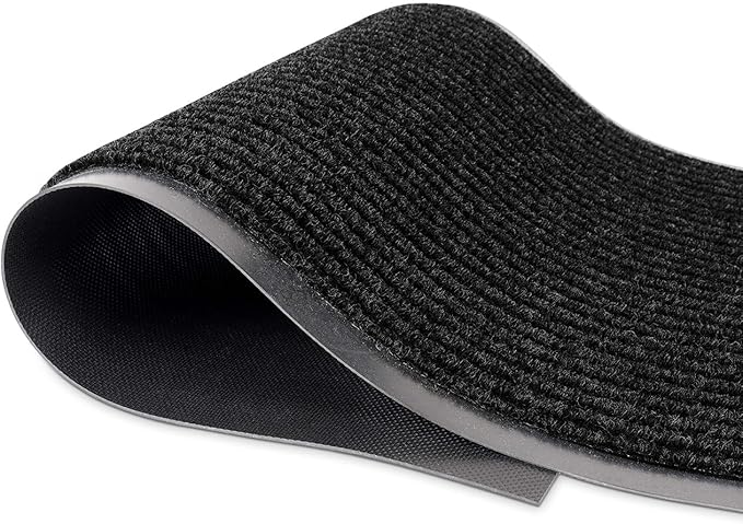 MaxMat® Extra Large Commercial Door Mat, Rubber Border Heavy Duty Door Mat, Waterproof, Low-Profile, Easy to Clean, Rubber Entry Mat. (Black, 3 x 6 feet) by MaxMat