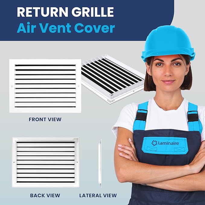 14x10 Inch (Duct Hole) Air Return Vent Cover Decorative – Premium Aluminum AC Vent Cover for Ceiling & Wall, Rustproof Grille, Ideal for Home HVAC Grille, Durable & Easy to Install by ACLAMINAIRE - Image 2
