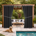 Outdoor Patio Curtain Waterproof Darkening Thermal Insulated Indoor Curtains for Bedroom, Porch, Living Room, Pergola, Cabana, W105 x L120 Extra Wide Room Divider, Dark Gray, Set of 2 Panels by DivaenCamino