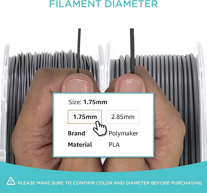 Polymaker PA6-GF Nylon Filament 1.75mm 2kg Grey Glass Fiber Nylon 3D Printing Filament - PolyMide PA6-GF Warp Free 3D Printer Filament - Image 5
