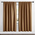 NICETOWN Blackout Curtain Panels Window Draperies - (Gold Brown Color) 62x72 inch, 2 Pieces, Insulating Room Darkening Blackout Drapes for Bedroom, Privacy Doorway Curtain for Door by NICETOWN