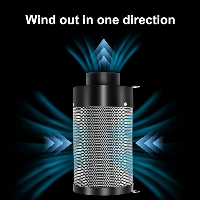 MELONFARM Air Filtration Kit 6", Built-in 14cm Fan Low Nois Carbon Filter with 12-Speed Controller, 8' Ducting, Cooling & Ventilation System for Grow Tents, Indoor Gardening, Hydroponics 6“x13.4" - Image 4