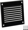 2x2 Vent Cover (Duct Opening) - Black HVAC Return Air Grille for Wall and Ceiling - Metal AC Vent Cover with Mesh - Rectangular Ventilation Register - External Dimensions: 3.94" W x 3.94" H by TURvent
