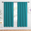 NICETOWN Peacock Blue Blackout Curtains Panels for Window, Thermal Insulated Rod Pocket Blackout Drapes/Draperies for Living Room (2 Panels, W42 x L72 inches) by NICETOWN