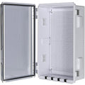 ABS Electrical Junction Box, Ventilated Design, Cable Grommets, IP65 Waterproof Enclosure, Indoor/Outdoor Use with Mounting Panel (Clear Cover, 19.7"x15.7"x7.9") by ANIMACYN