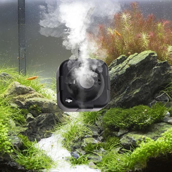 Portable Indoor Water Spray Atomizer, Humidifier DIY Kits Mist, Capacity Humidifier for Reptile Tanks, Room Air Moisture, and Decorative Waterscapes, High for Reliable Electronic Component (Black) - Image 3