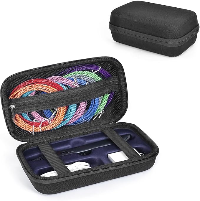 Case Compatible with 3Doodler Start+ Essentials for 3D Pen Set for Kids, Carrying Holder Fit for Printing Pens, Storage Organizer for Printing Filament Refill, Micro-USB Charger (3D-02-Black) by TATAVR