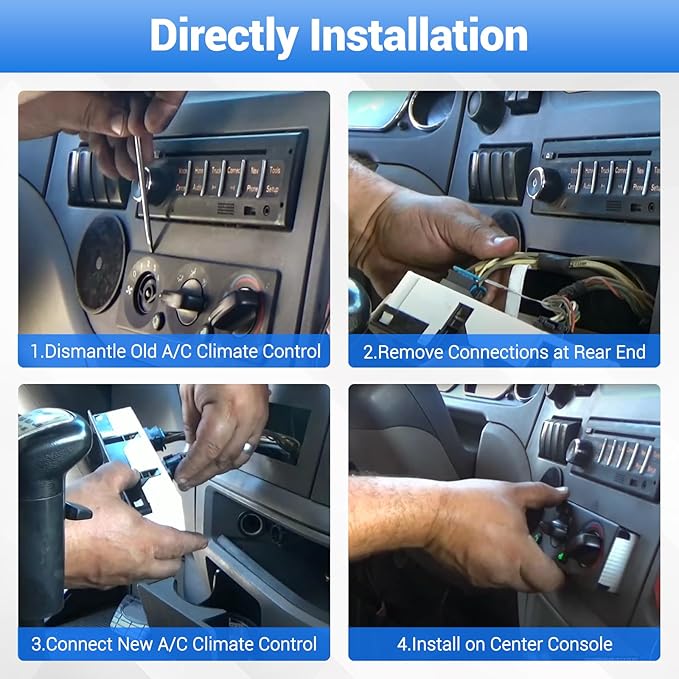 Q21-6119 AC Climate Control Module Compatible with Peterbilt 220 337 348 367 389 520 Trucks A/C Heater Control Panel Switch, Q216119 Air Conditioning Temperature Control Head Unit - Image 5